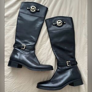 Michael Kors Leather Riding Boots Size 8.5